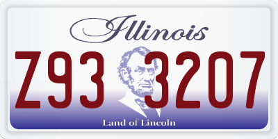 IL license plate Z933207
