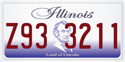 IL license plate Z933211