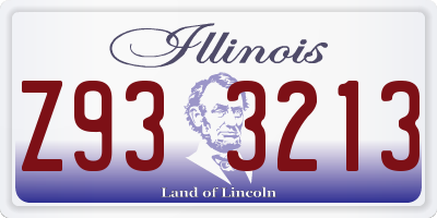 IL license plate Z933213