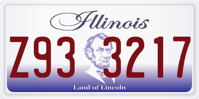 IL license plate Z933217