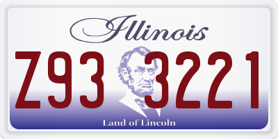 IL license plate Z933221