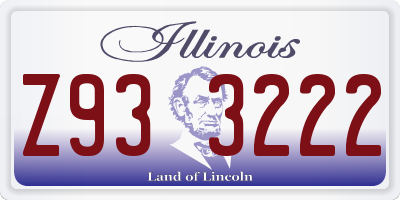 IL license plate Z933222