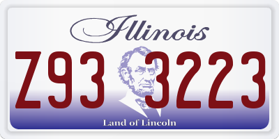 IL license plate Z933223