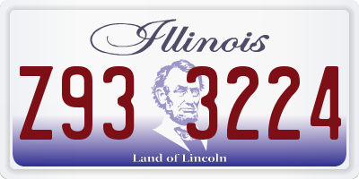 IL license plate Z933224