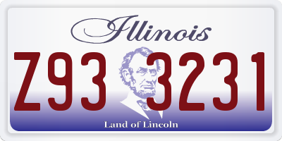 IL license plate Z933231