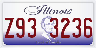 IL license plate Z933236