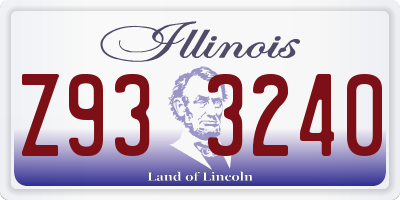 IL license plate Z933240