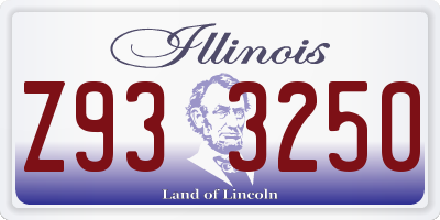 IL license plate Z933250