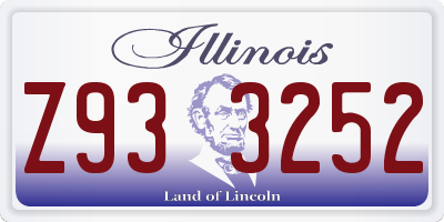 IL license plate Z933252