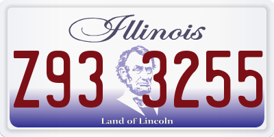 IL license plate Z933255