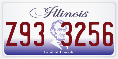 IL license plate Z933256