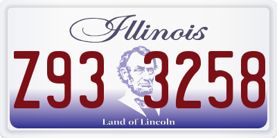 IL license plate Z933258