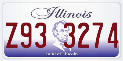 IL license plate Z933274