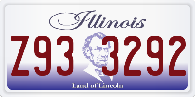 IL license plate Z933292