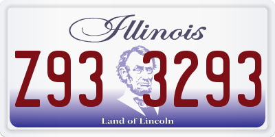 IL license plate Z933293