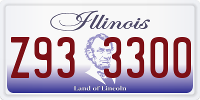 IL license plate Z933300