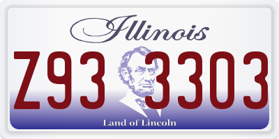 IL license plate Z933303