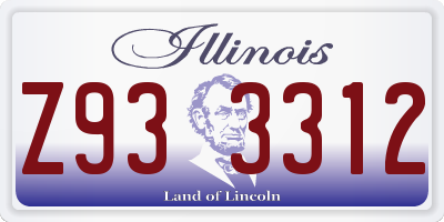 IL license plate Z933312