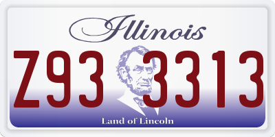 IL license plate Z933313