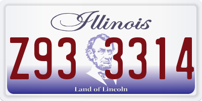 IL license plate Z933314