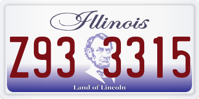 IL license plate Z933315