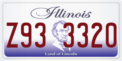 IL license plate Z933320