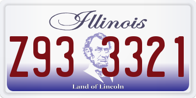 IL license plate Z933321