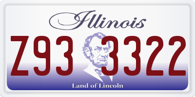 IL license plate Z933322