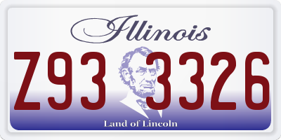 IL license plate Z933326