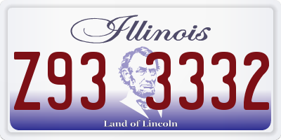 IL license plate Z933332