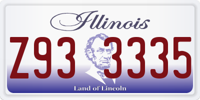 IL license plate Z933335