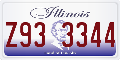 IL license plate Z933344