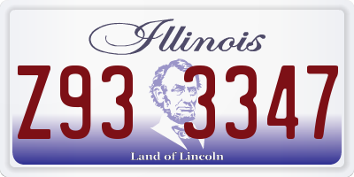IL license plate Z933347