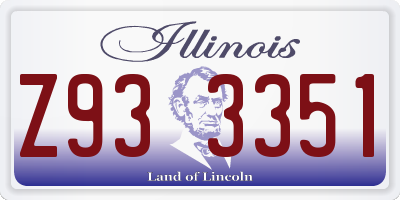 IL license plate Z933351
