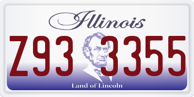IL license plate Z933355