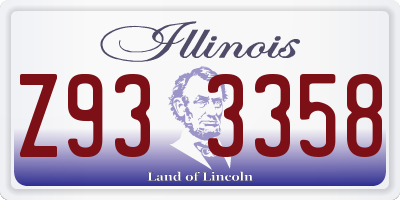 IL license plate Z933358