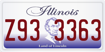 IL license plate Z933363