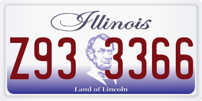 IL license plate Z933366