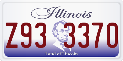 IL license plate Z933370