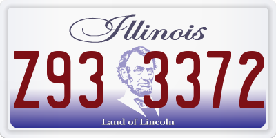 IL license plate Z933372