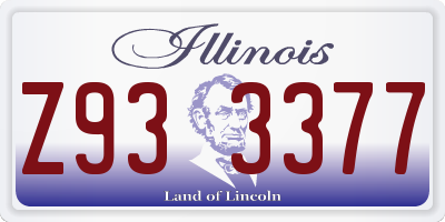 IL license plate Z933377