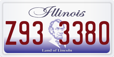 IL license plate Z933380