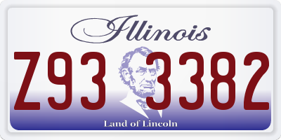 IL license plate Z933382