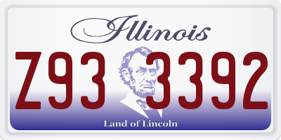 IL license plate Z933392
