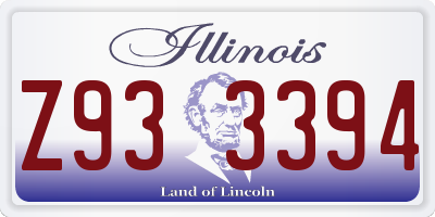IL license plate Z933394