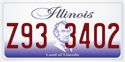 IL license plate Z933402