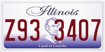 IL license plate Z933407