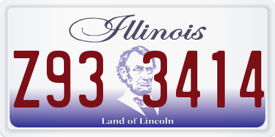 IL license plate Z933414