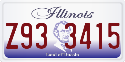 IL license plate Z933415
