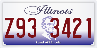 IL license plate Z933421